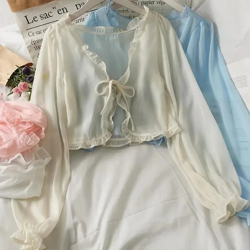 Women Thin Lace Bow