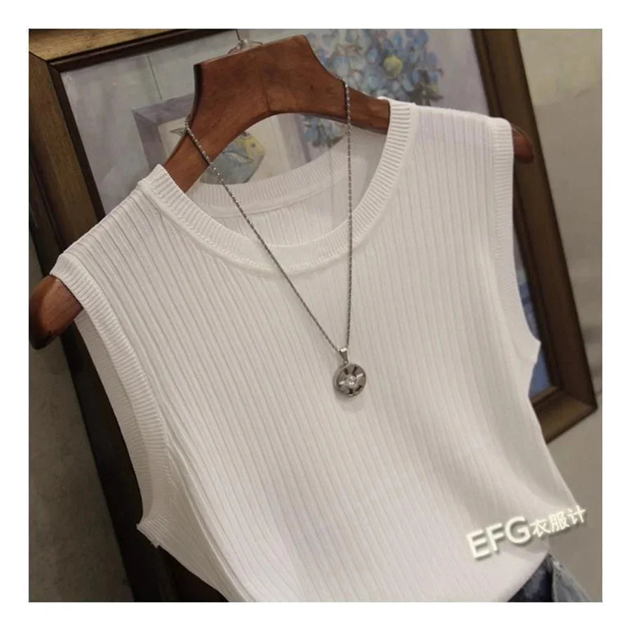 Women O-neck Knitted Blouse