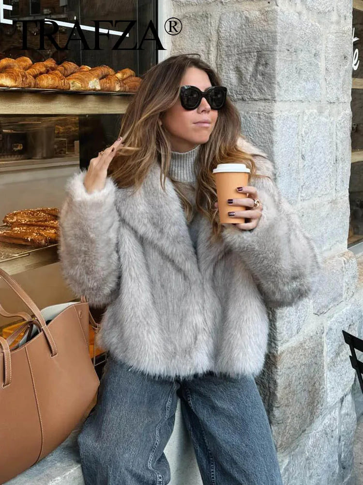 Women Faux Fur Jacket Coat