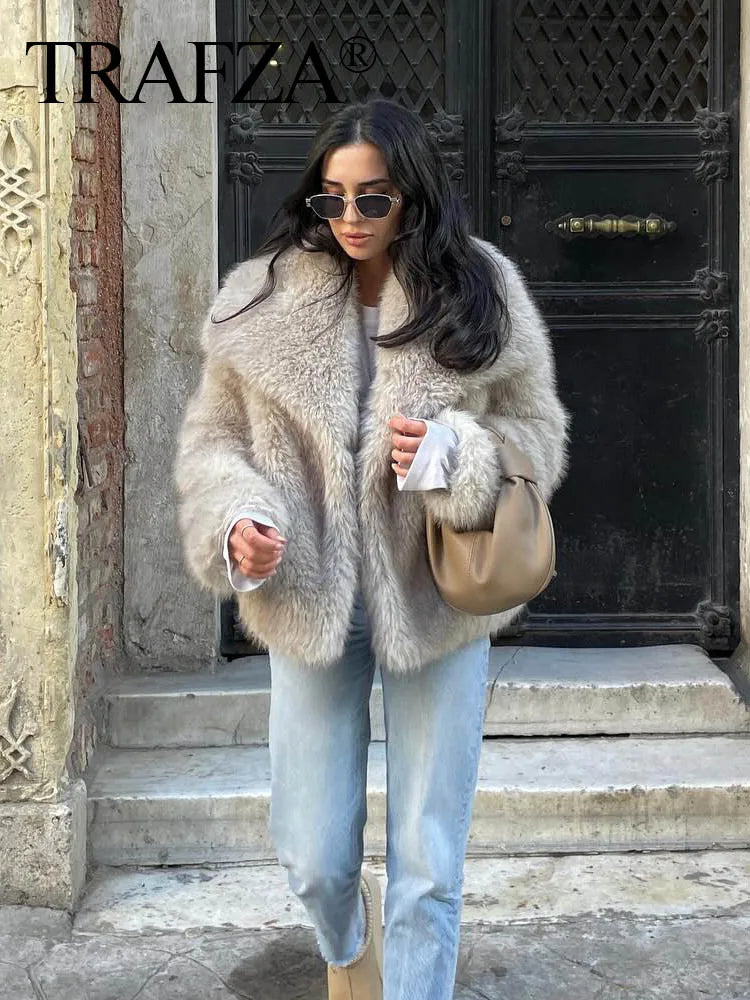 Women Faux Fur Jacket Coat