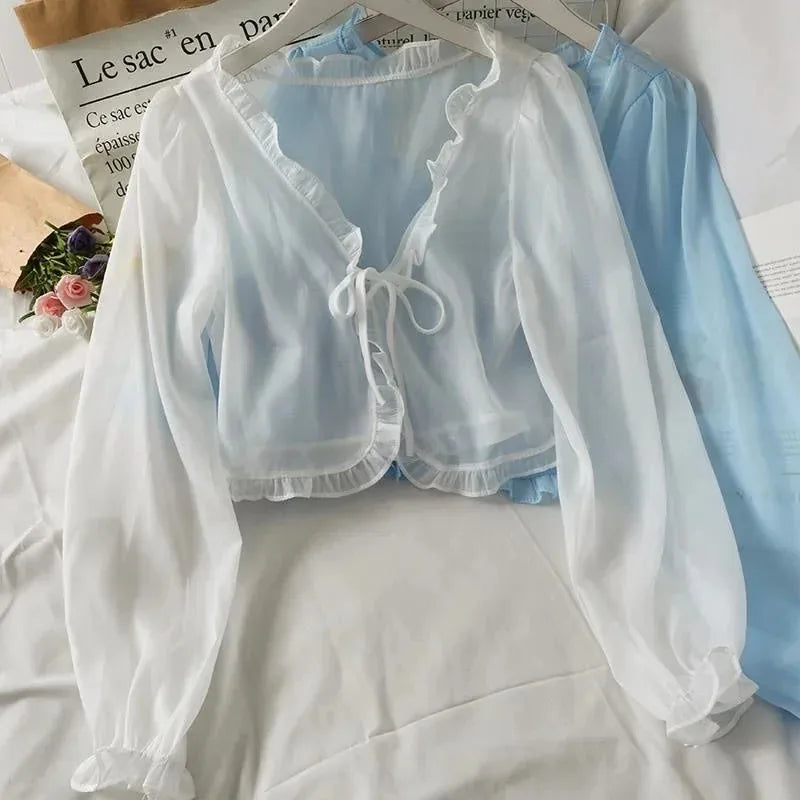 Women Thin Lace Bow