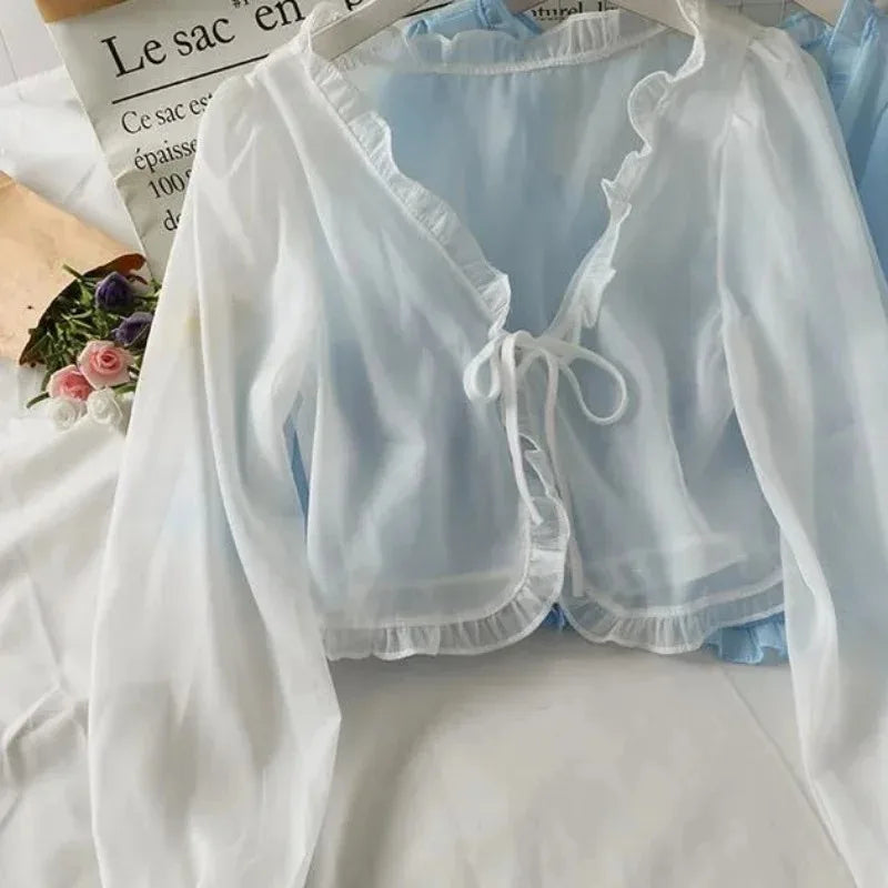 Women Thin Lace Bow