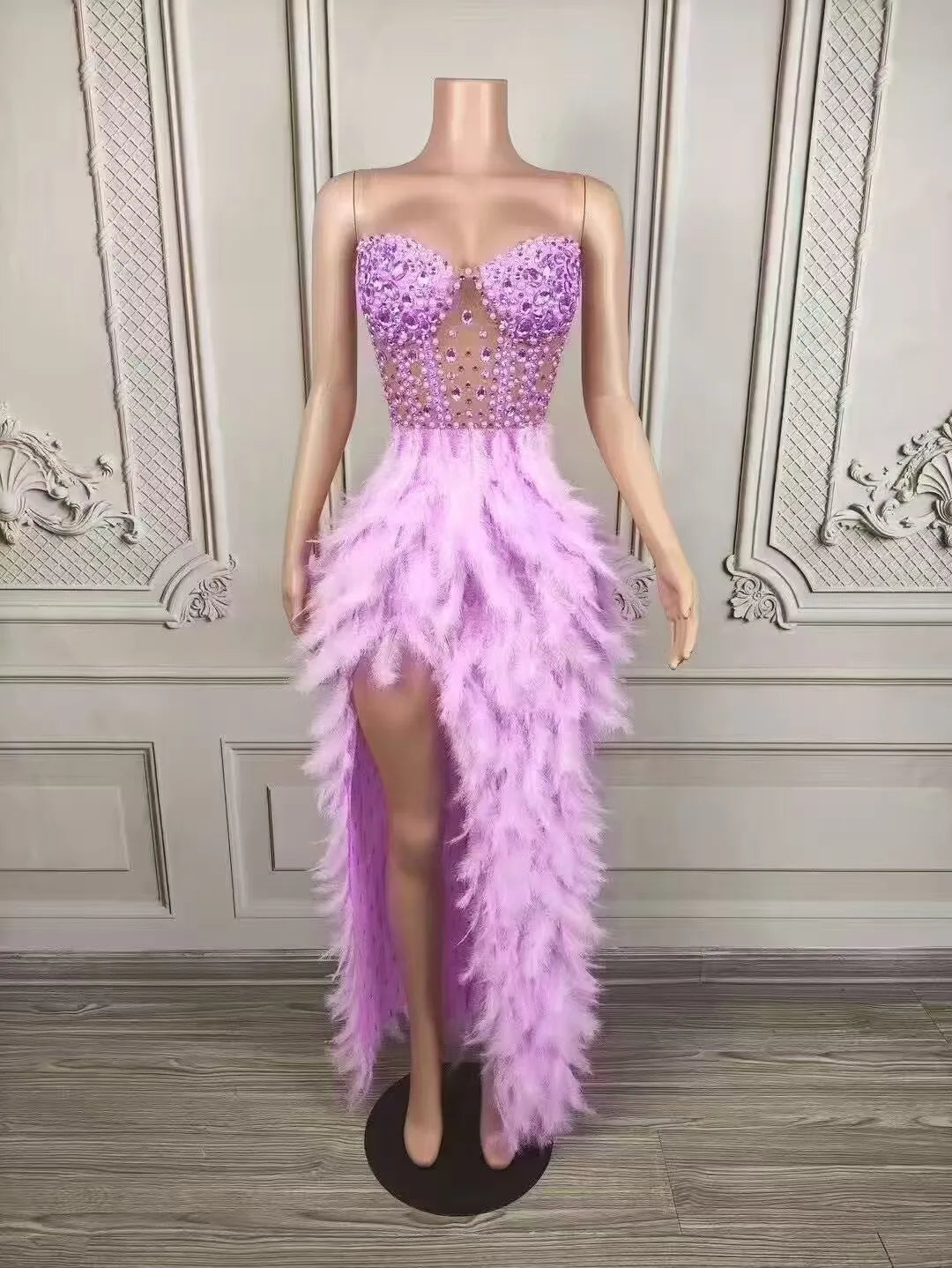 Women Premium Sense Rhinestone Fishtail Skirt