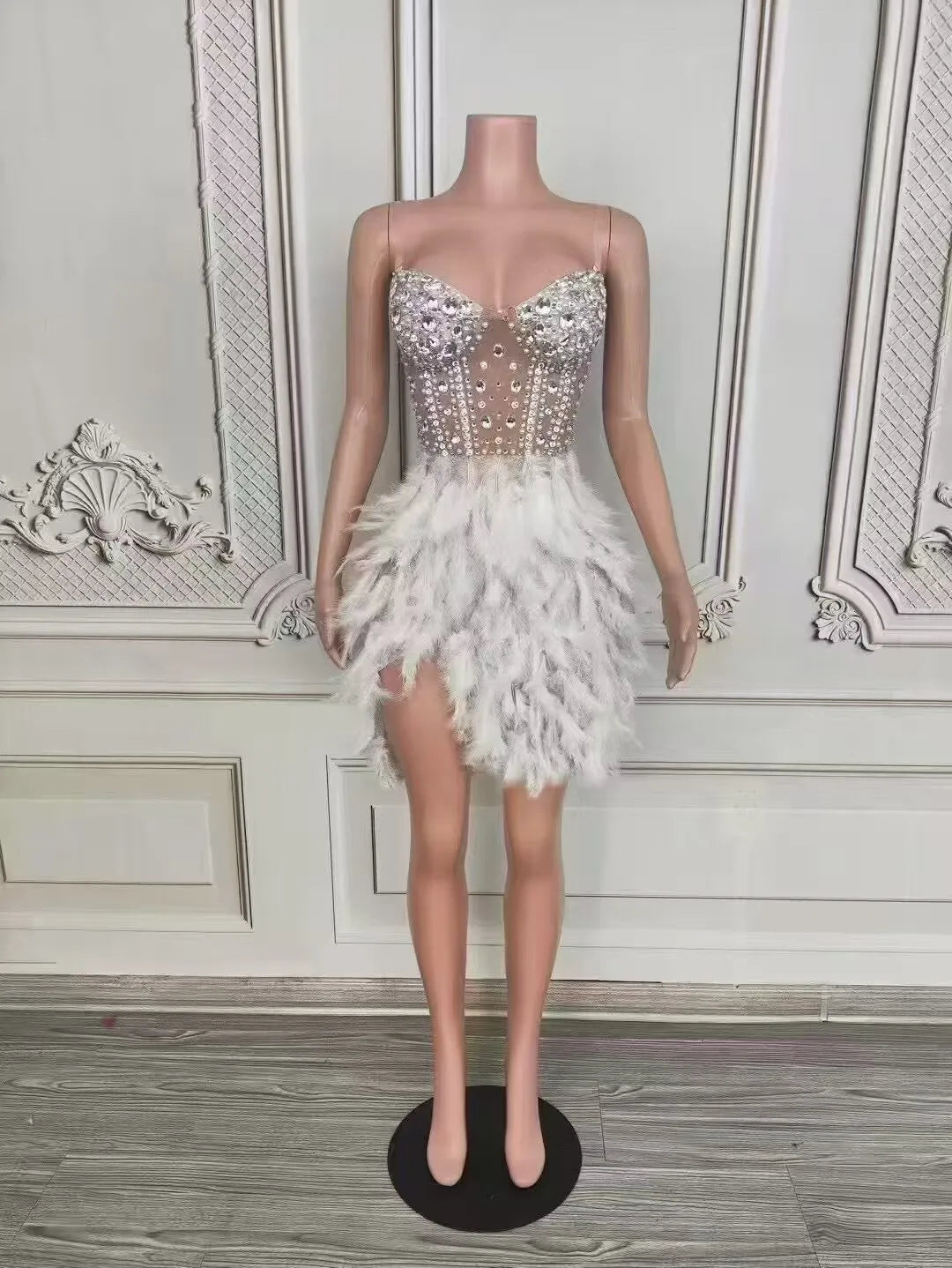Women Premium Sense Rhinestone Fishtail Skirt