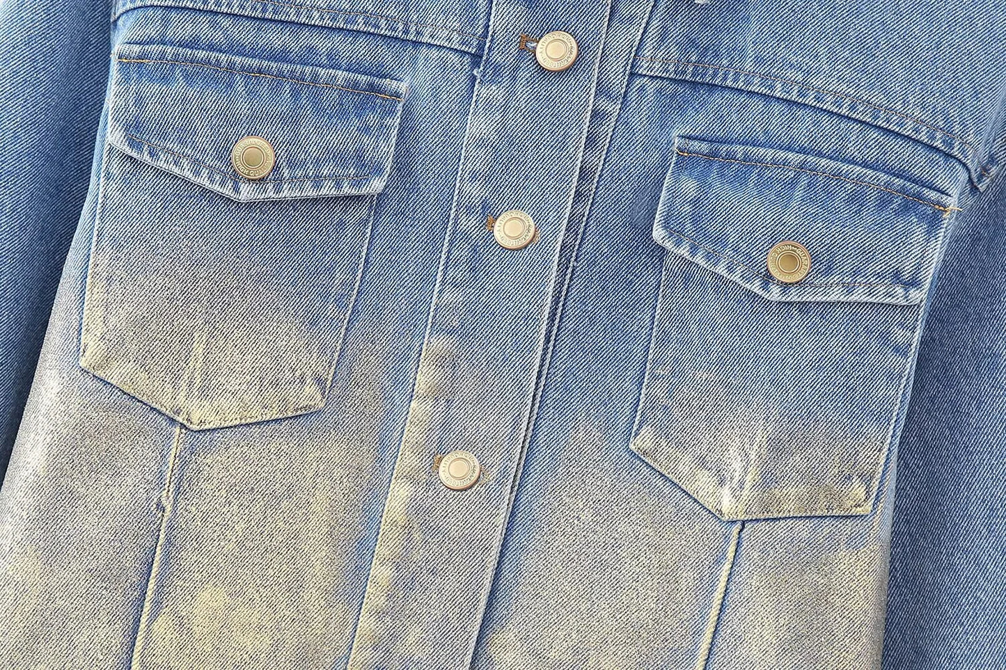 Women Retro Denim Short Jacket