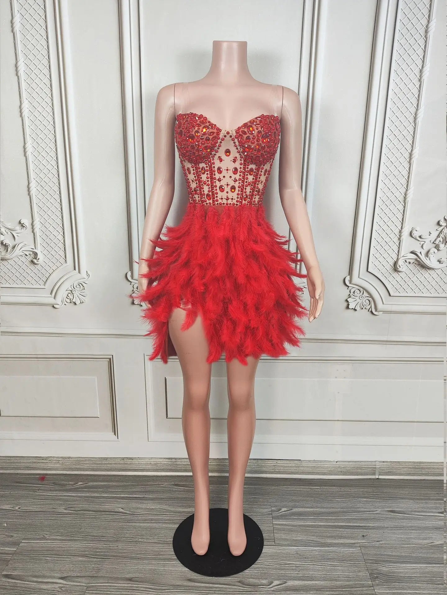 Women Premium Sense Rhinestone Fishtail Skirt