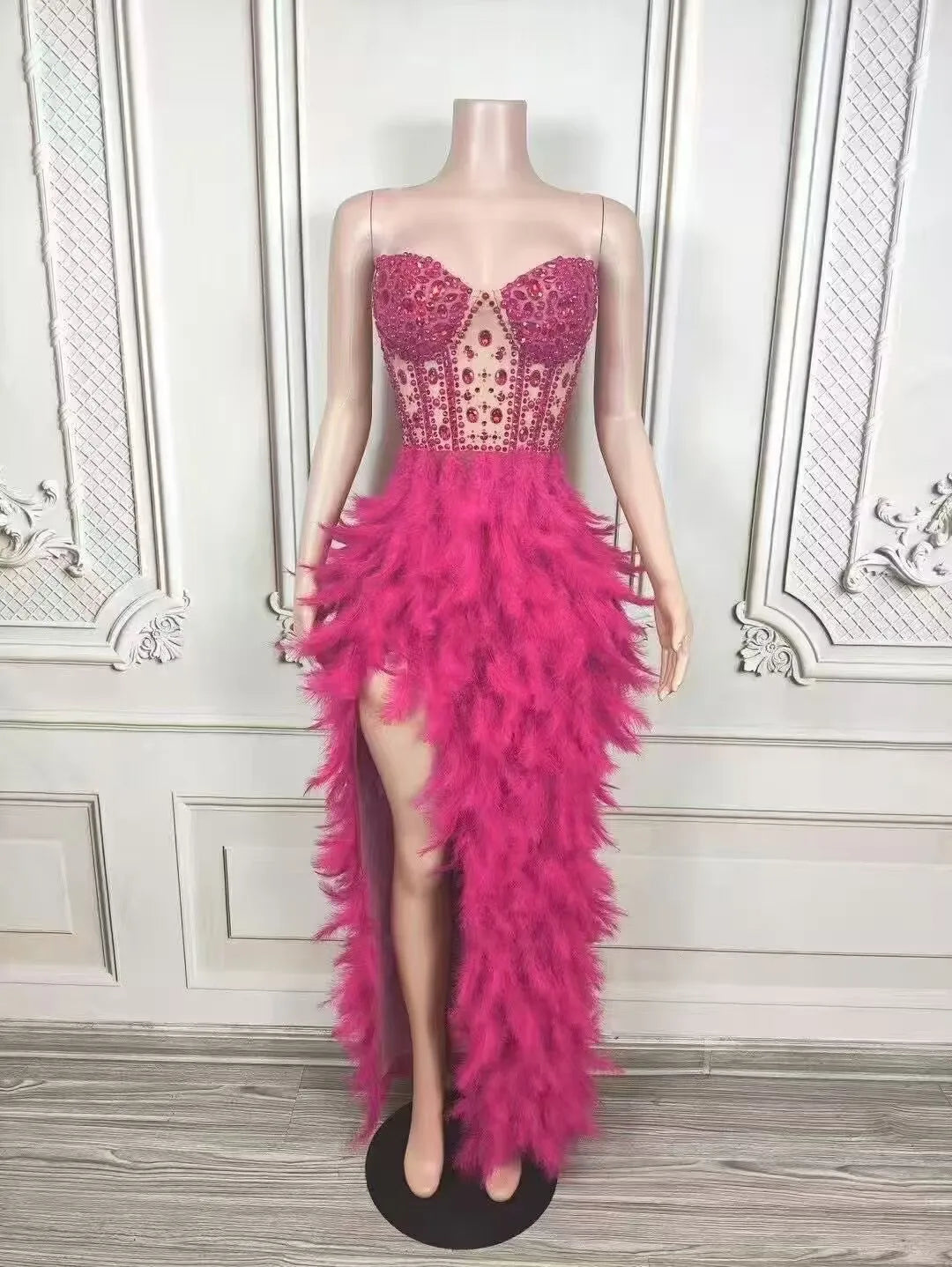 Women Premium Sense Rhinestone Fishtail Skirt