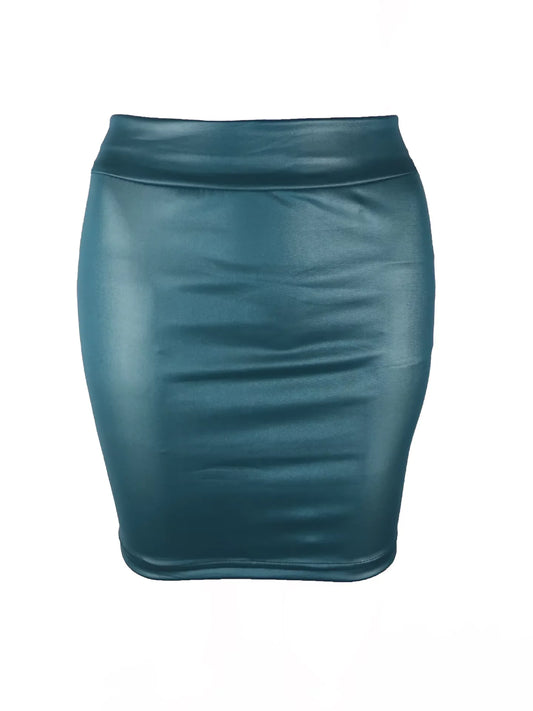 Women Leather Mini Skirt