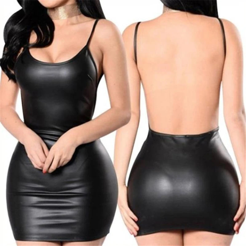 Women Leather Dress