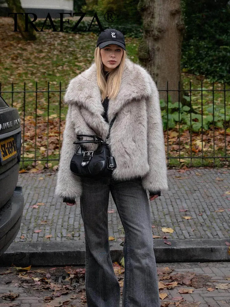 Women Faux Fur Jacket Coat