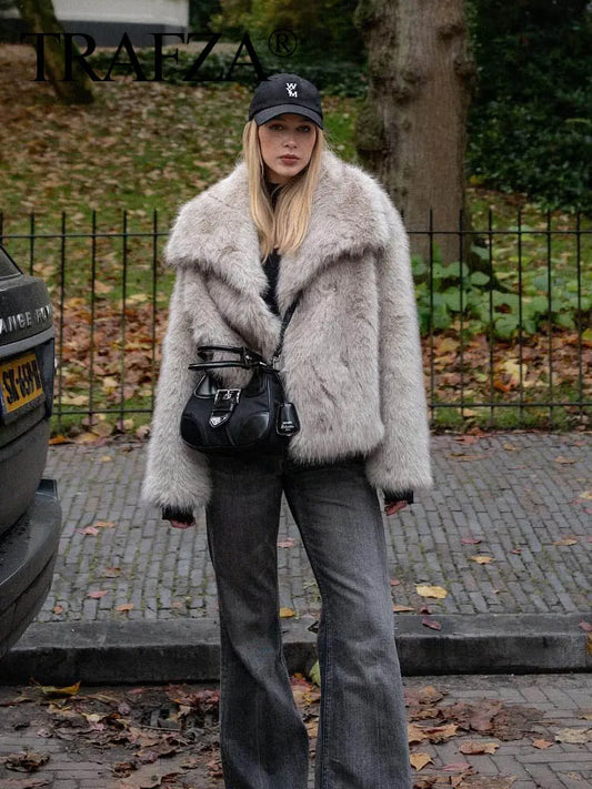 Women Faux Fur Jacket Coat
