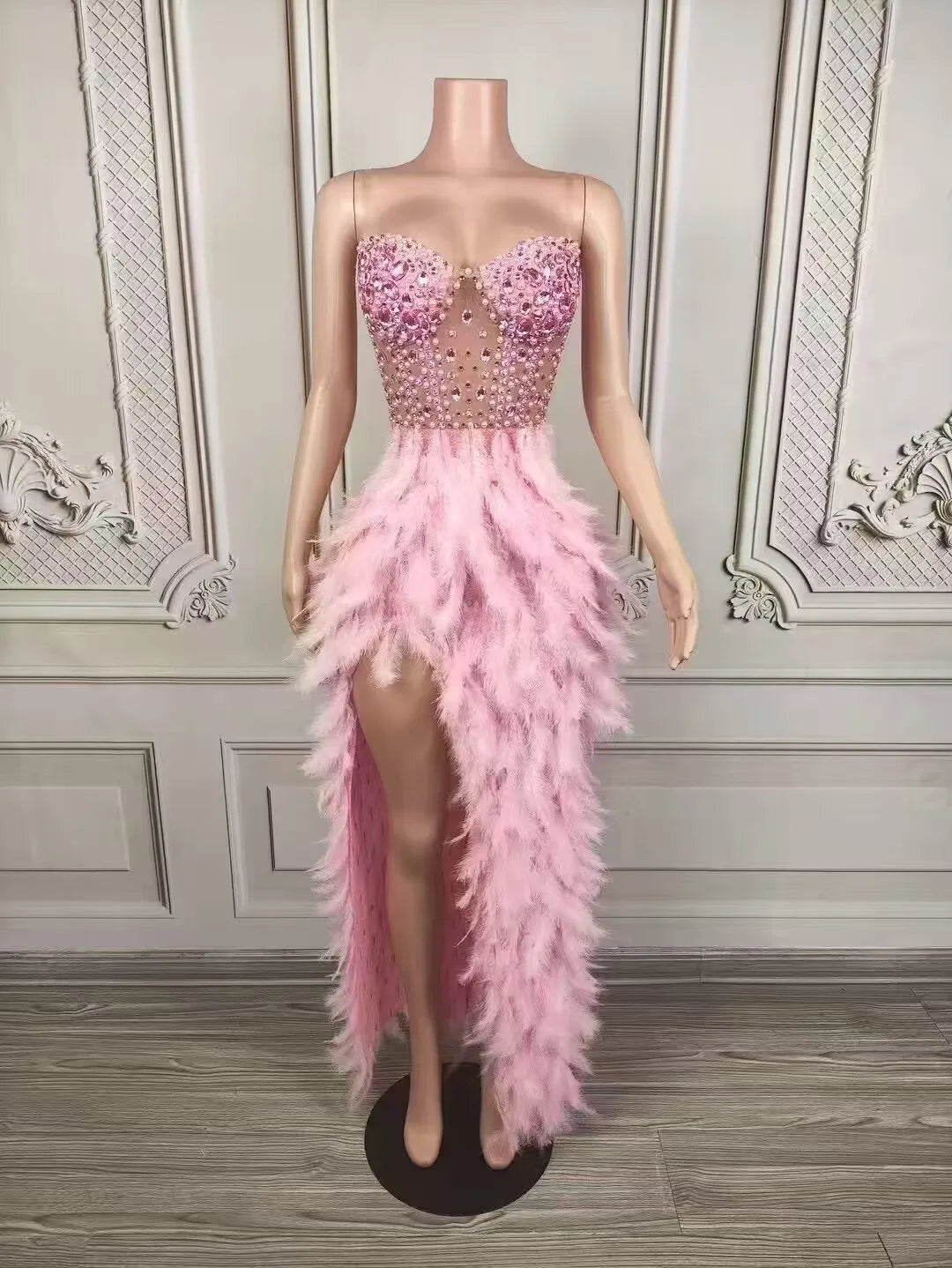 Women Premium Sense Rhinestone Fishtail Skirt