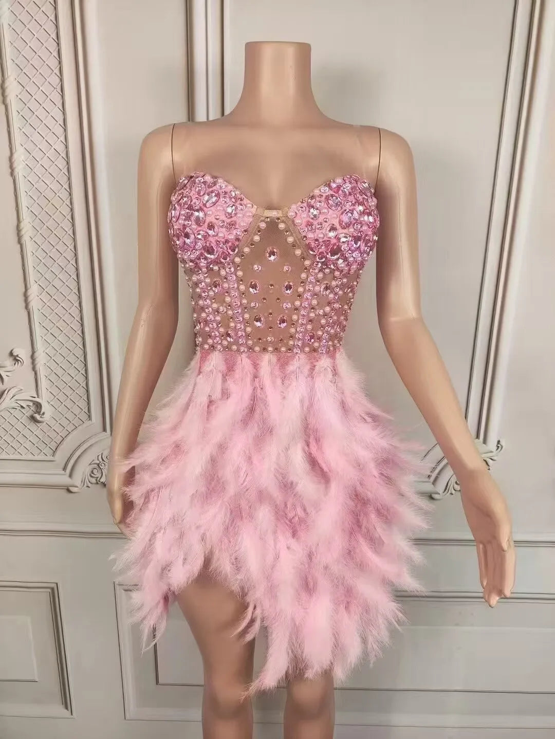 Women Premium Sense Rhinestone Fishtail Skirt