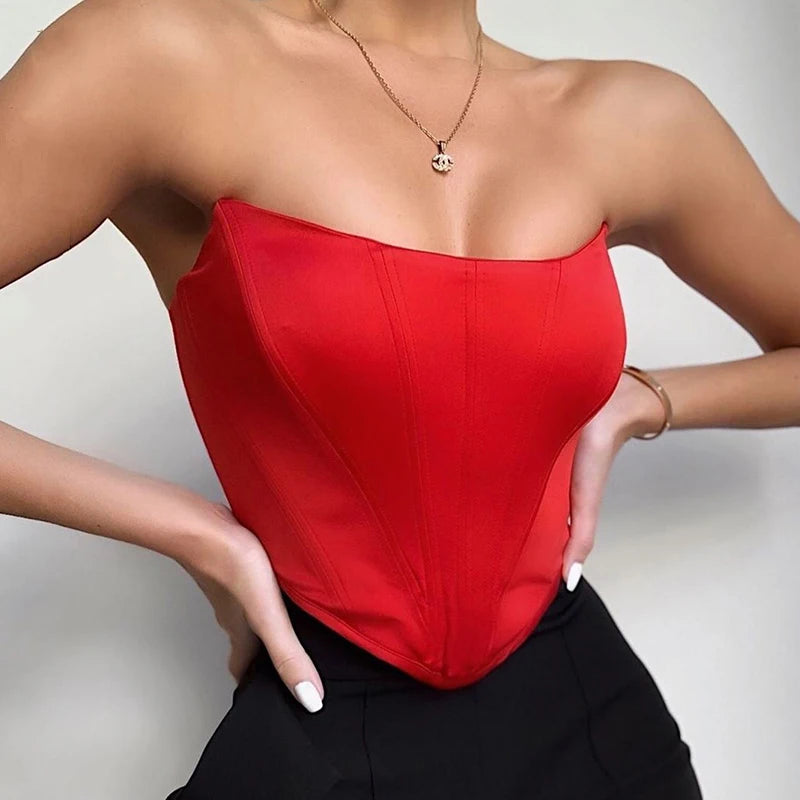 Women Corset Crop Top